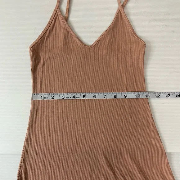 Joah Brown Ribbed Mini Slip Dress Size S/M Pink Joah Brown Ribbed Mini Slip Dress Size S/M Pink